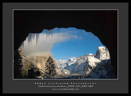 Tunnel View Literally from inside the tunnel